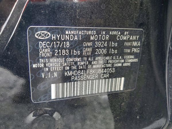 2019 HYUNDAI ELANTRA