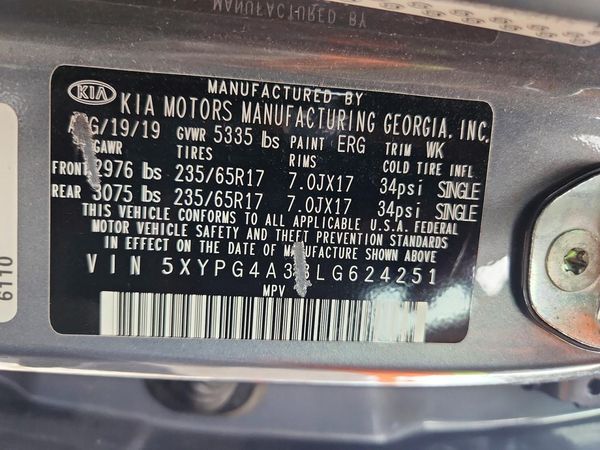 2020 KIA SORENTO