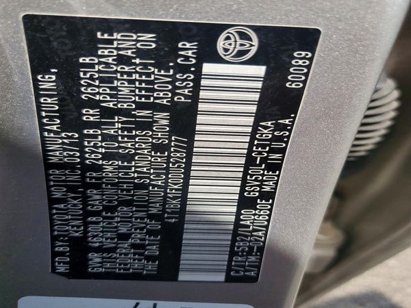 2013 TOYOTA CAMRY