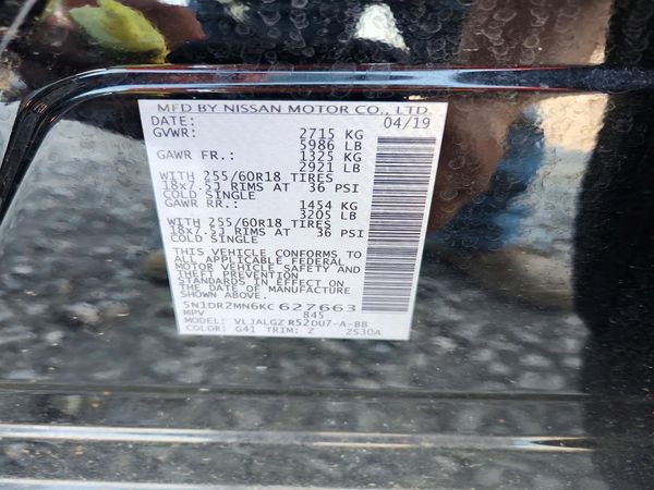 2019 NISSAN PATHFINDER