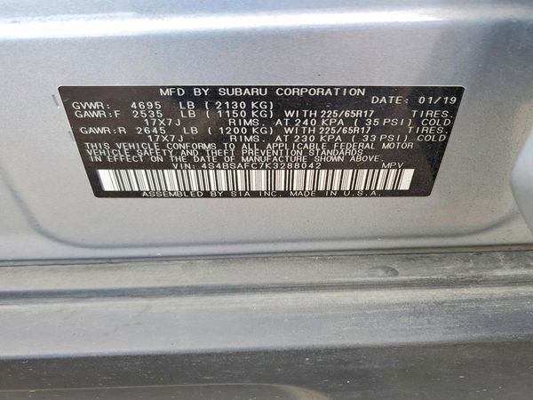 2019 SUBARU OUTBACK Premium+ES