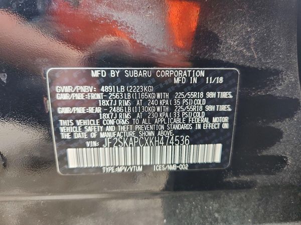 2019 SUBARU FORESTER Sport+ES+HK+SMART