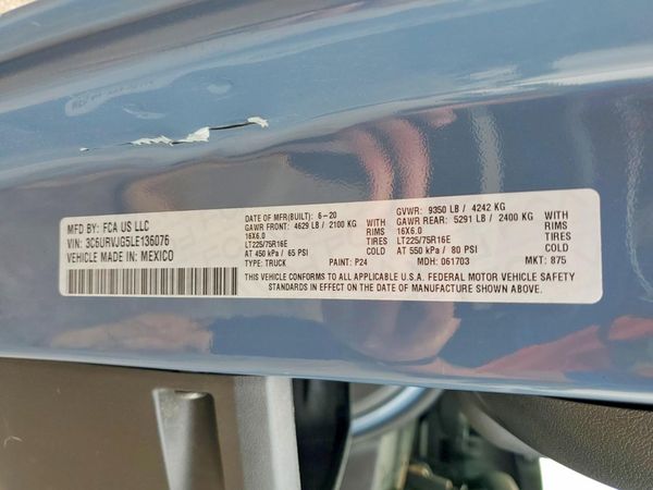 2020 RAM PROMASTER 3500 VF