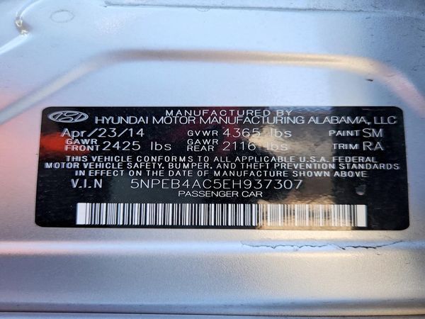 2014 HYUNDAI SONATA