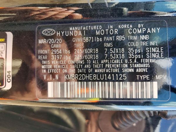 2020 HYUNDAI PALISADE SEL