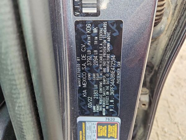 2022 KIA FORTE GT Line