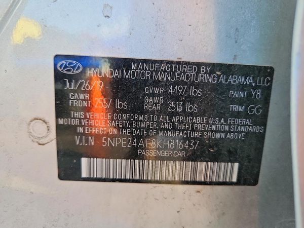 2019 HYUNDAI SONATA Eco Turbo, SE
