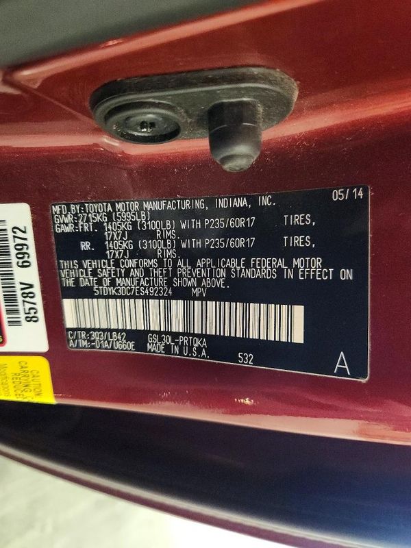 2014 TOYOTA SIENNA