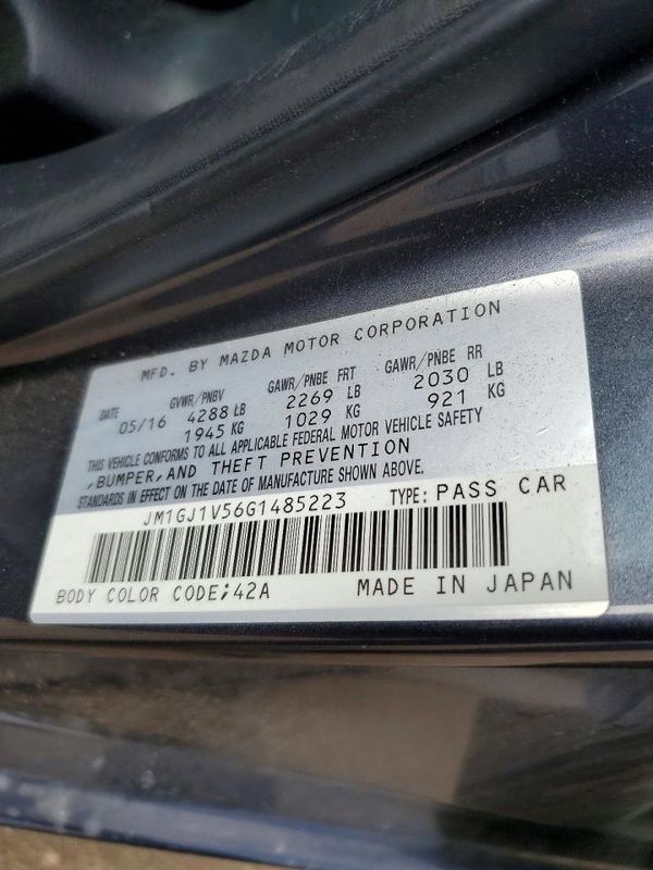 2016 MAZDA 6