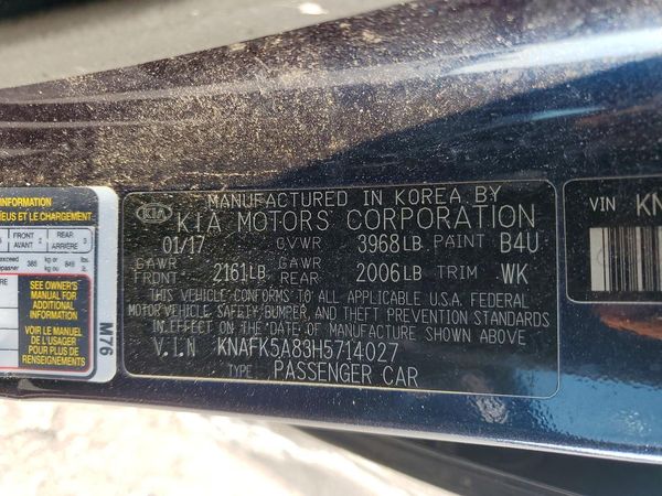 2017 KIA FORTE LX