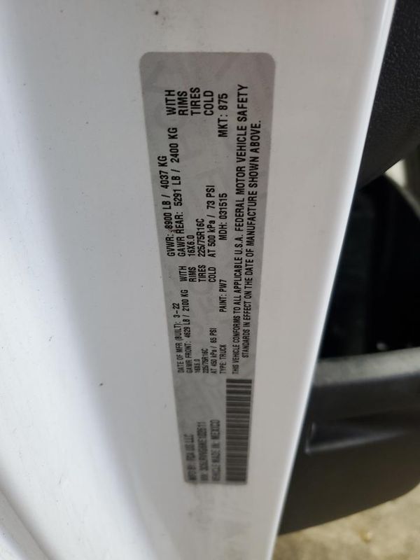 2022 RAM PROMASTER