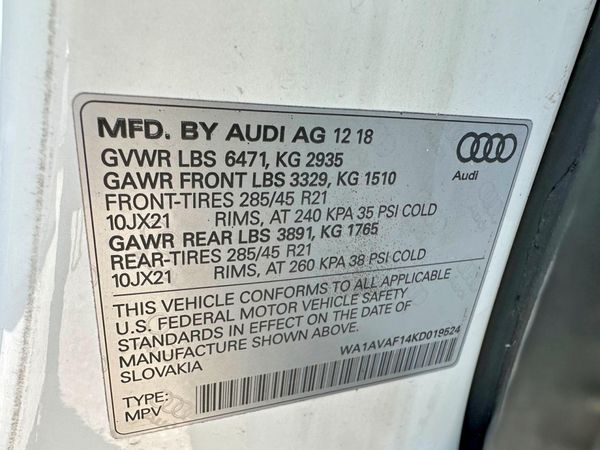 2019 AUDI Q8 Premium