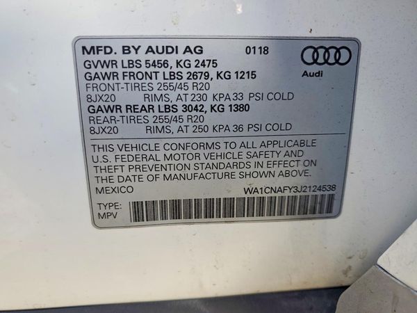 2018 AUDI Q5 quattro Prestige