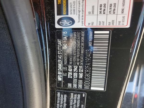 2015 MERCEDES-BENZ S