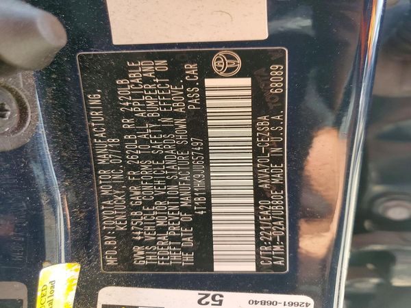 2018 TOYOTA CAMRY L/LE/SE/XLE
