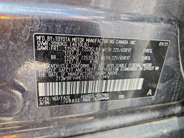 2021 TOYOTA RAV4 XLE