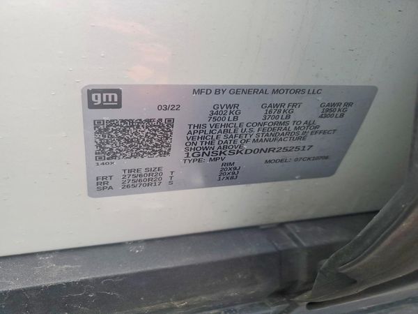 2022 CHEVROLET TAHOE