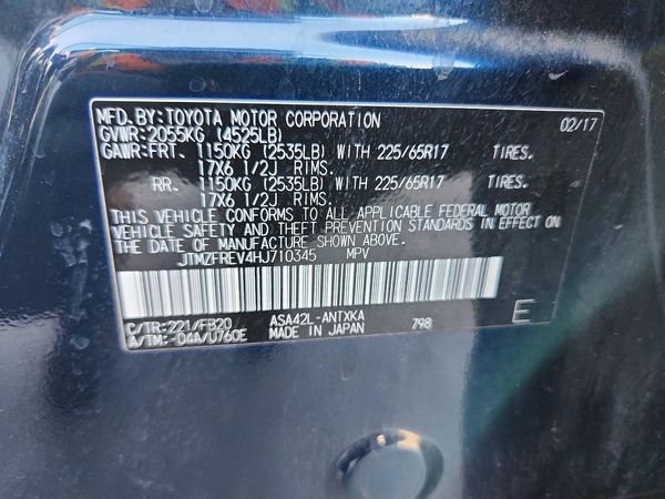 2017 TOYOTA RAV4 LE