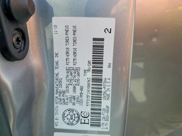 2019 TOYOTA TUNDRA SR5 Grade
