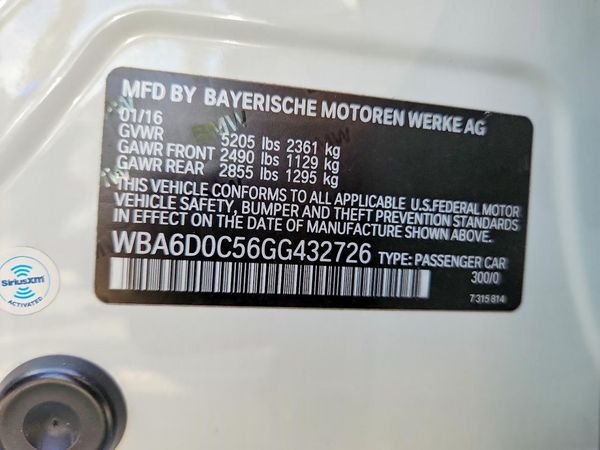 2016 BMW 640 GC