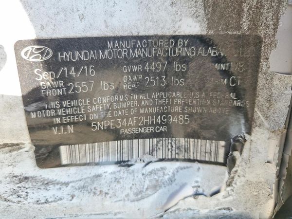 2017 HYUNDAI SONATA
