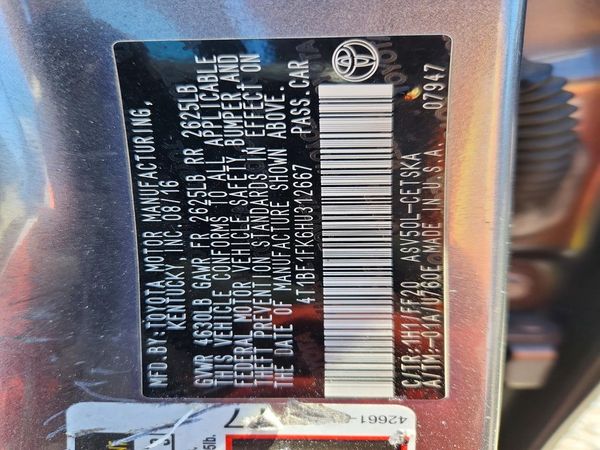 2017 TOYOTA CAMRY LE/SE/XLE/XSE