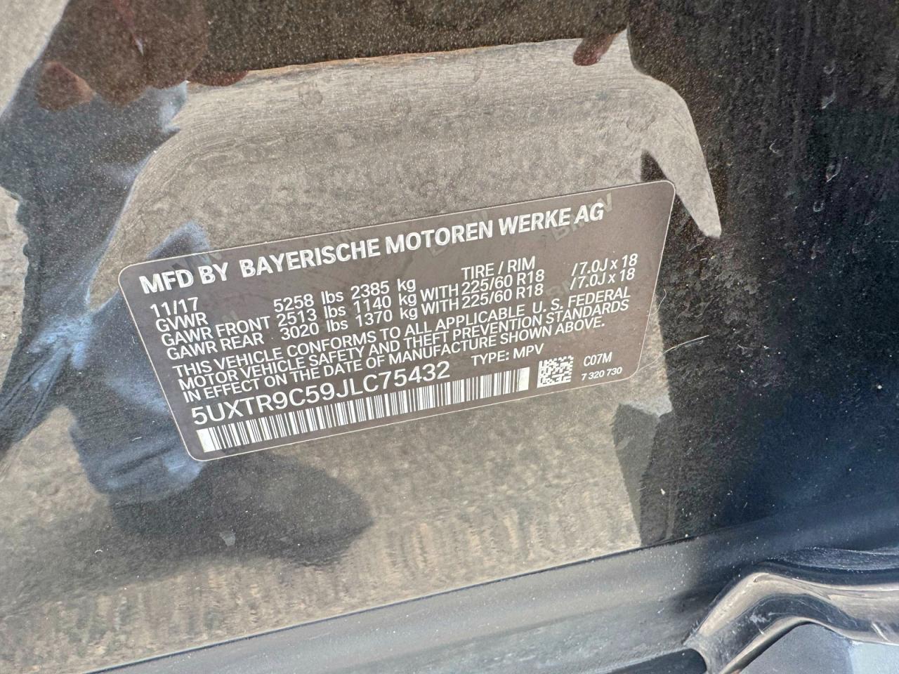 2018 BMW X3 sDrive30i