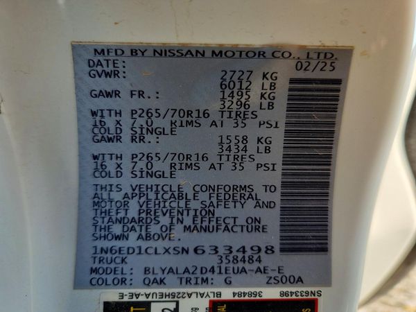 2025 NISSAN FRONTIER