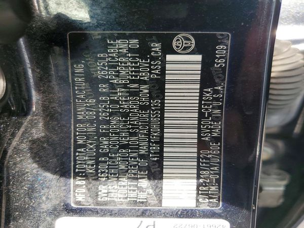 2017 TOYOTA CAMRY LE/SE/XLE/XSE