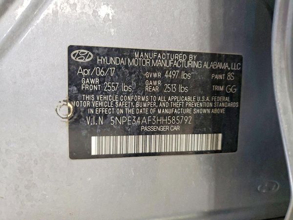 2017 HYUNDAI SONATA