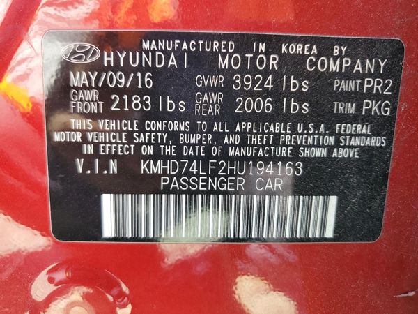 2017 HYUNDAI ELANTRA