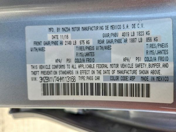 2017 MAZDA 3 Touring