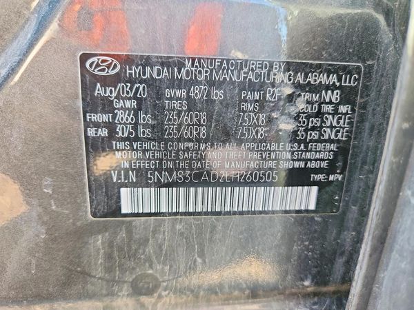 2020 HYUNDAI SANTA FE SEL