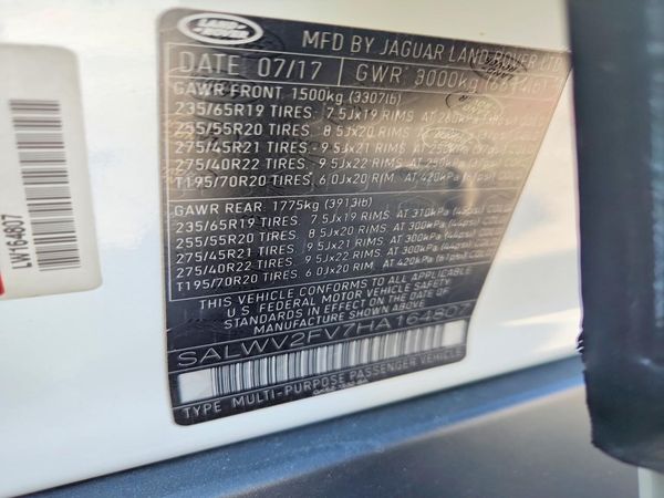 2017 LAND ROVER RANGE ROVER SPORT