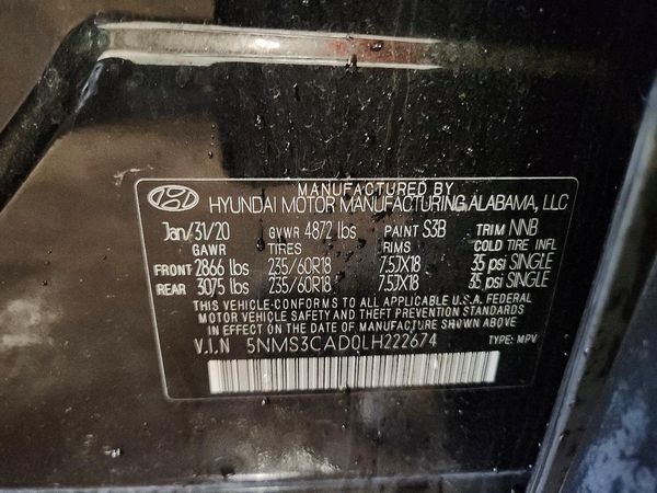 2020 HYUNDAI SANTA FE SEL