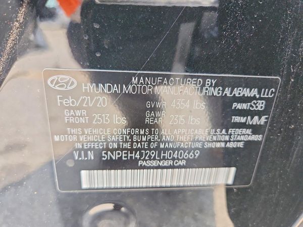 2020 HYUNDAI SONATA