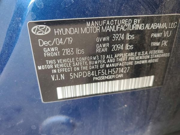 2020 HYUNDAI ELANTRA