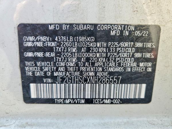 2022 SUBARU CROSSTREK
