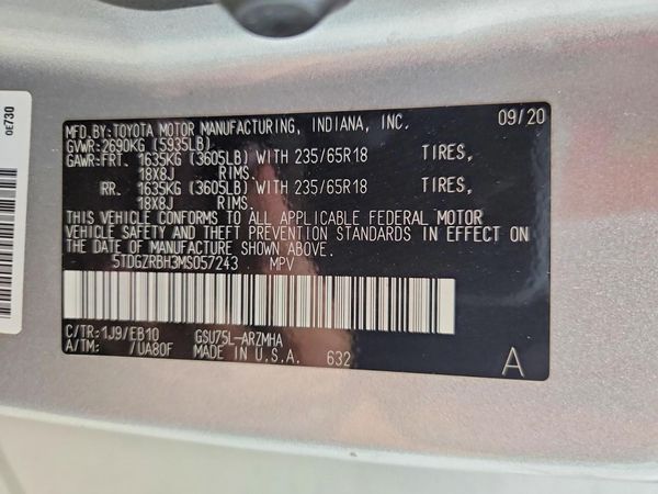 2021 TOYOTA HIGHLANDER XLE