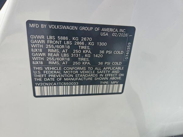 2026 VOLKSWAGEN ATLAS 4Motion Peak Edition SE
