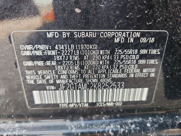 2019 SUBARU CROSSTREK Limited+ES+BSD
