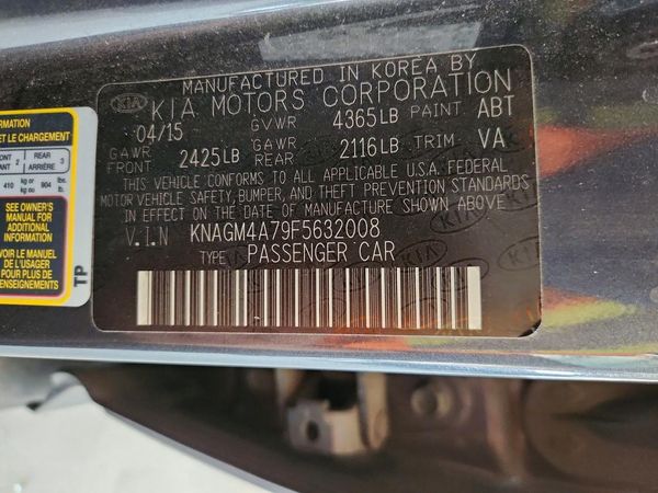 2015 KIA OPTIMA GL - Middle-low
