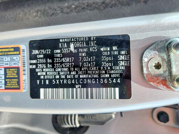 2022 KIA SORENTO LX