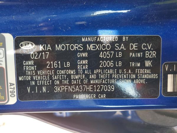2017 KIA FORTE5 EX Premium, SX