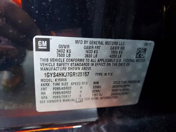 2016 CADILLAC ESCALADE