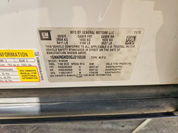 2016 CHEVROLET TRAVERSE 1LT
