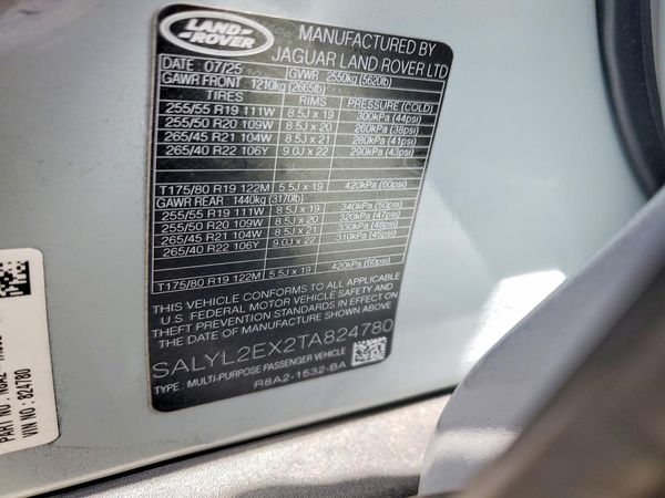 2026 LAND ROVER RANGE ROVER VELAR
