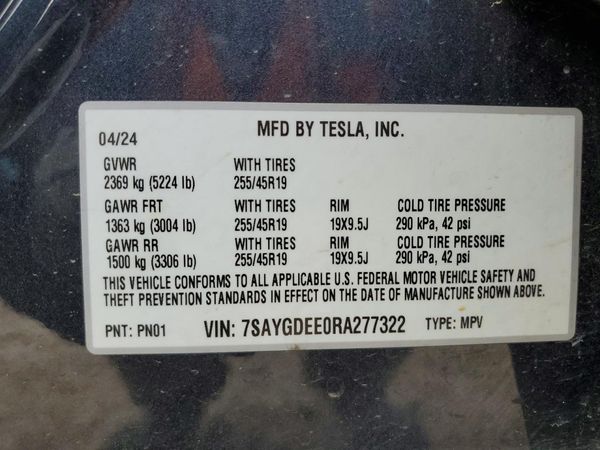 2024 TESLA MODEL Y