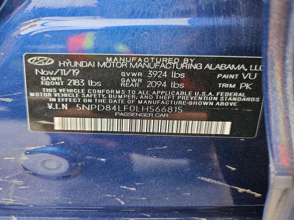 2020 HYUNDAI ELANTRA
