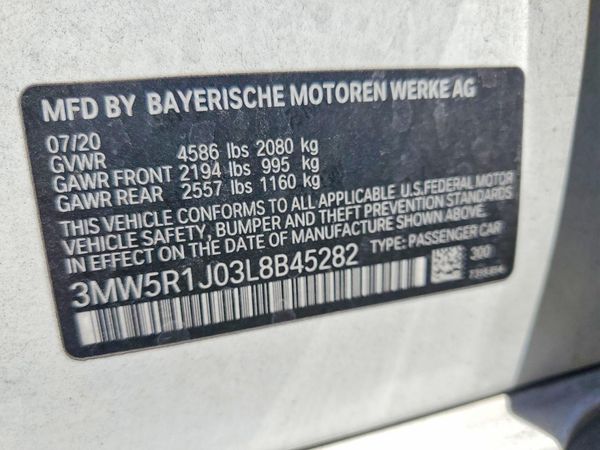 2020 BMW 330I